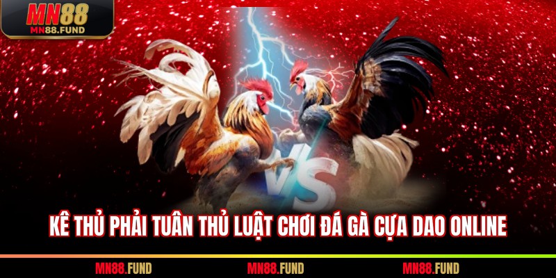 Kê thủ phải tuân thủ luật chơi đá gà cựa dao online